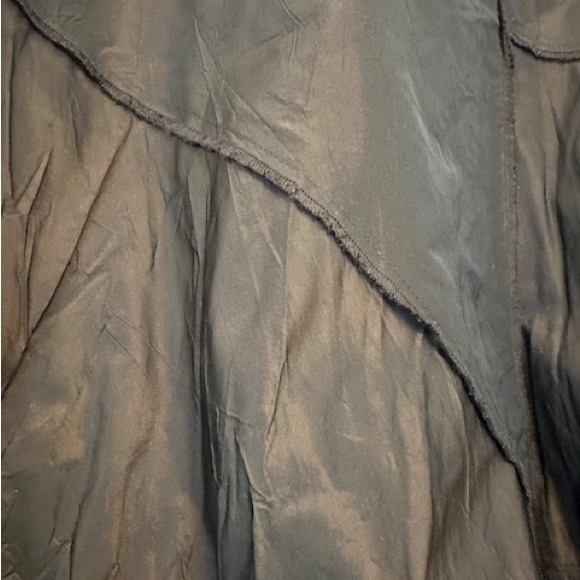 OPPIO Italy Luxury Taffeta Bronzed Brown Exposed Seams Tiered Flounce Sz M L - Picture 14 of 14